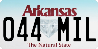 AR license plate 044MIL
