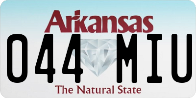 AR license plate 044MIU