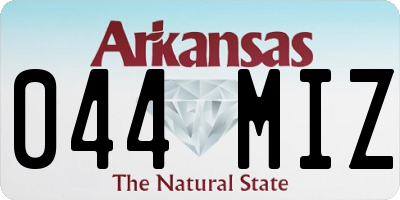AR license plate 044MIZ
