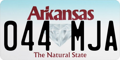 AR license plate 044MJA