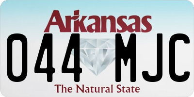 AR license plate 044MJC