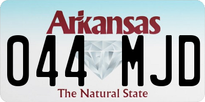 AR license plate 044MJD