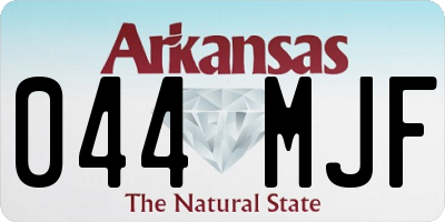 AR license plate 044MJF