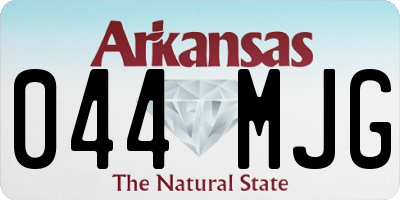 AR license plate 044MJG