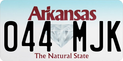 AR license plate 044MJK