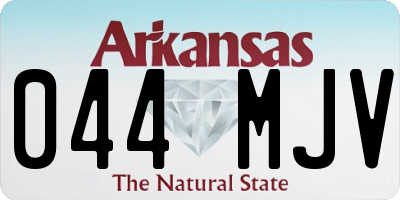 AR license plate 044MJV