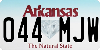 AR license plate 044MJW