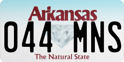 AR license plate 044MNS