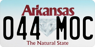 AR license plate 044MOC