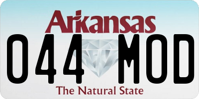 AR license plate 044MOD