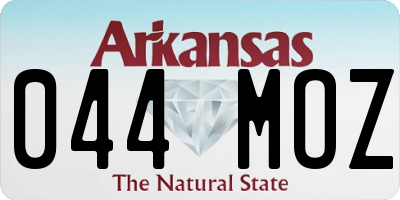 AR license plate 044MOZ