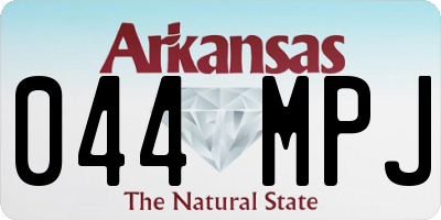 AR license plate 044MPJ