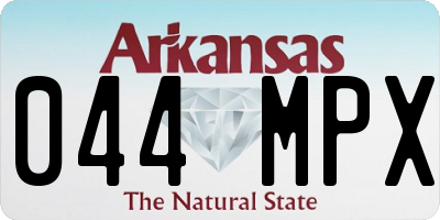AR license plate 044MPX