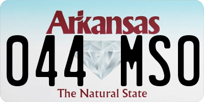 AR license plate 044MSO