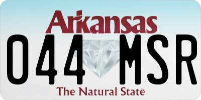 AR license plate 044MSR