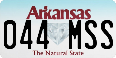 AR license plate 044MSS