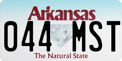 AR license plate 044MST