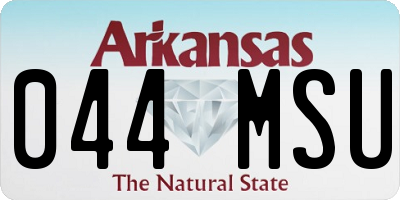 AR license plate 044MSU