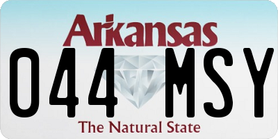 AR license plate 044MSY