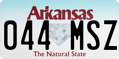 AR license plate 044MSZ