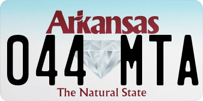 AR license plate 044MTA