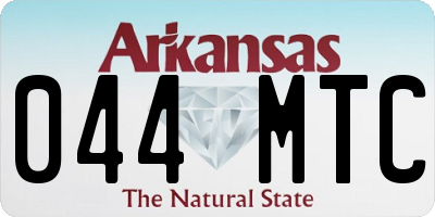 AR license plate 044MTC