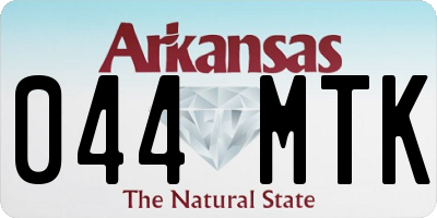 AR license plate 044MTK