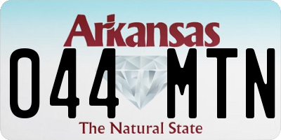 AR license plate 044MTN