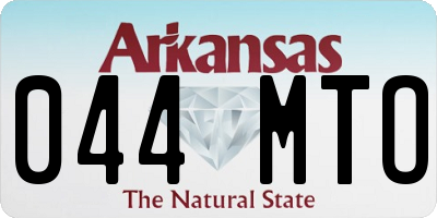 AR license plate 044MTO