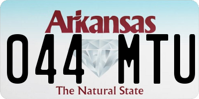 AR license plate 044MTU