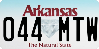 AR license plate 044MTW