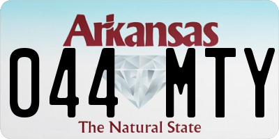 AR license plate 044MTY