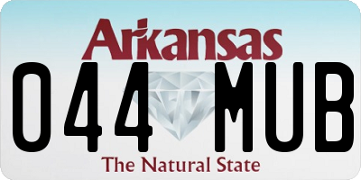 AR license plate 044MUB