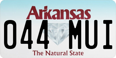 AR license plate 044MUI