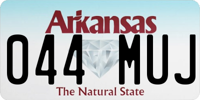 AR license plate 044MUJ
