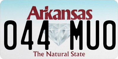AR license plate 044MUO