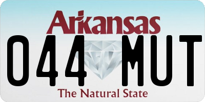AR license plate 044MUT