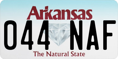 AR license plate 044NAF