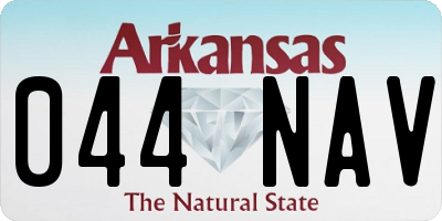 AR license plate 044NAV