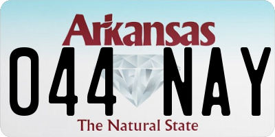 AR license plate 044NAY