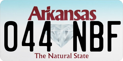 AR license plate 044NBF
