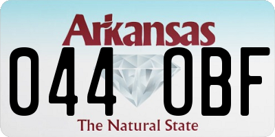 AR license plate 044OBF