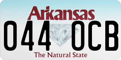 AR license plate 044OCB