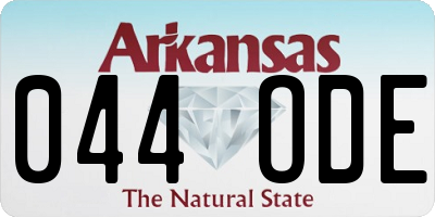 AR license plate 044ODE