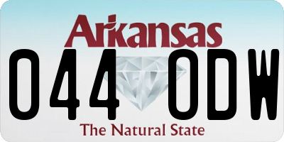 AR license plate 044ODW