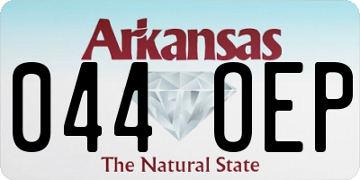 AR license plate 044OEP
