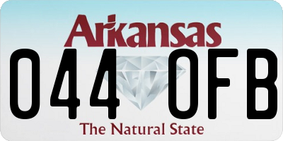 AR license plate 044OFB