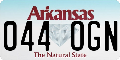 AR license plate 044OGN