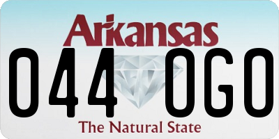 AR license plate 044OGO