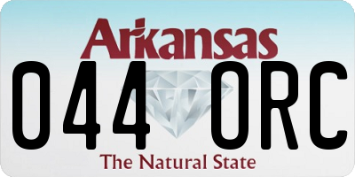 AR license plate 044ORC